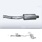 POLMO 03.58 - Kipufogó közép dob BMW 3 E90 1.6, 2.0 (2007-2012)