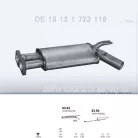 POLMO 03.63 - Kipufogó közép dob BMW 5 E34 2.0 (1988-1990)
