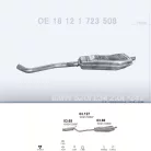 POLMO 03.66 - Kipufogó hátsó dob BMW 5 E34 2.0 (1990-1995)