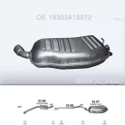 POLMO 03.67 - Kipufogó hátsó dob BMW X3 E83 3.0 D (2003-2005)