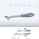 POLMO 03.80 - Kipufogó hátsó dob BMW 5 E34 2.5, 3.0, 3.4 (1988-1996)