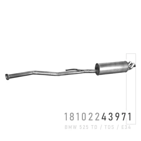 POLMO 03.83 - Kipufogó hátsó dob BMW 5 E34 2.5 TD (1991-1992)