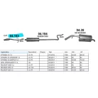 Kipufogó középső cső 1.2 VTi Citroen C3 / C4 Cactus / Opel Crossland / Peugeot 208/2008