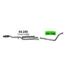 POLMO 04.244 - Kipufogó középső cső Citroen C1 / Peugeot 108 / Toyota Aygo 1.2i 12V