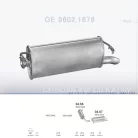 POLMO 04.67 - Kipufogó hátsó dob CITROEN XM 2.0, 2.1 D (1989-1996)