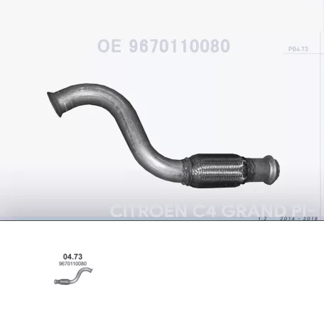 POLMO 04.73 - Kipufogó gyűjtő cső CITROEN C4 1.2 (2014-2018)
