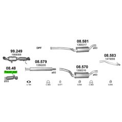 Polmo 08.48 – Ford / Volvo Kipufogó javítócső
