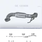 POLMO 08.653 - Kipufogó középső cső FORD FOCUS 1.6 D (2003-)