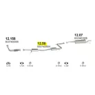 Polmo 12.50 – MAZDA 323 Középső kipufogó dob