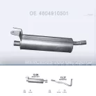POLMO 13.06 - Kipufogó közép dob MERCEDES G-CLASS 2.3, 2.4, 2.5, 3.0, 3.0 D (1979-1994)