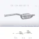 POLMO 13.07 - Kipufogó közép dob MERCEDES 200 - T124 2.0 D, 2.5 D (1993-1995)