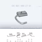 POLMO 13.10 - Kipufogó közép dob MERCEDES 207D 2.3 D, 2.4 D, 2.9 D, 3.0 D (1989-1991)