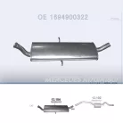 POLMO 13.104 - Kipufogó közép dob MERCEDES A170 - W169 1.7, 2.0 (2004-2012)
