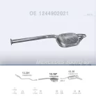 POLMO 13.157 - Kipufogó közép dob MERCEDES 250 - T124 2.5 TD, 3.0 TD (1985-1996)