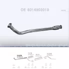 POLMO 13.270 - Kipufogó gyűjtő cső MERCEDES 207D 2.3 D, 2.4 D, 2.9 D, 3.0 D (1988-1991)