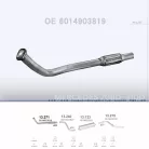 POLMO 13.271 - Kipufogó gyűjtő cső MERCEDES 308D 2.3 D, 2.9 D (1989-1991)