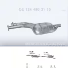 POLMO 13.29 - Kipufogó közép dob MERCEDES E200 - W124 2.0, 2.2 (1992-1995)