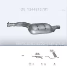 POLMO 13.34 - Kipufogó közép dob MERCEDES E250 - T124 2.5 D (1993-1996)