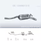 POLMO 13.38 - Kipufogó hátsó dob MERCEDES E250 - W124 2.5 D (1993-1995)