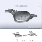 POLMO 13.43 - Kipufogó közép dob MERCEDES 320 - C124 3.0, 3.2 (1989-1996)