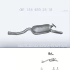 POLMO 13.46 - Kipufogó hátsó dob MERCEDES E300 - W124 3.0 D (1993-1995)