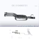 POLMO 13.48 - Kipufogó közép dob MERCEDES E420 - S210 2.8, 3.2, 4.2, 4.3 (1996-2003)