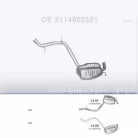 POLMO 13.52 - Kipufogó hátsó dob MERCEDES E240 - W211 1.8, 2.6, 3.2, 5.0 (2002-2009)