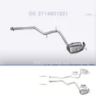 POLMO 13.81 - Kipufogó hátsó dob MERCEDES E280 - W211 2.7 D, 3.0 D, 3.2 D (2002-2009)
