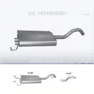 POLMO 13.88 - Kipufogó hátsó dob MERCEDES ML350 - W163 3.7 (2002-2005)