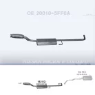 POLMO 15.113 - Kipufogó közép dob NISSAN MICRA 1.0 (2017-2020)