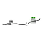 POLMO 16.18 - Kipufogó közép dob ALFA ROMEO GIULIETTA 1.4, 1.6 D (2010-2020)