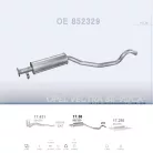 POLMO 17.38 - Kipufogó közép dob OPEL VECTRA 1.8, 2.0 (1988-1995)