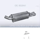 POLMO 17.541 - Kipufogó hátsó dob OPEL CALIBRA 2.0 (1990-1996)
