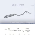 POLMO 17.599 - Kipufogó közép dob OPEL VECTRA 1.6, 1.8 (2002-2009)