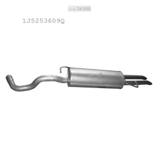   POLMO 24.005 - Kipufogó hátsó dob SEAT TOLEDO 1.9 D (1996-2010)