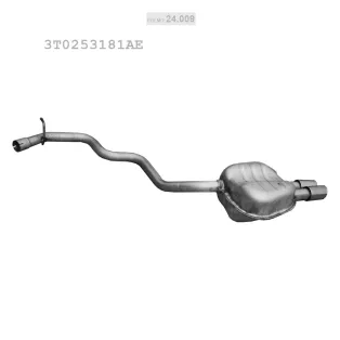   POLMO 24.009 - Kipufogó hátsó dob SKODA SUPERB 1.8 (2008-2015)