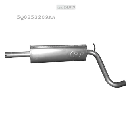 POLMO 24.019 - Kipufogó közép dob SKODA OCTAVIA III 1.4 (2012-2020)