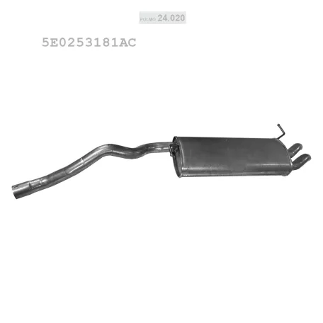 POLMO 24.020 - Kipufogó hátsó dob Skoda Octavia III 1.4 TSi