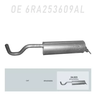   POLMO 24.023 - Kipufogó közép dob SEAT TOLEDO 1.4 (2015-2019)