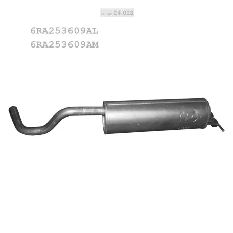 POLMO 24.023 - Kipufogó közép dob SEAT TOLEDO 1.4 (2015-2019)