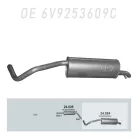 POLMO 24.024 - Kipufogó hátsó dob SKODA FABIA III 1.0 (2014-2022)