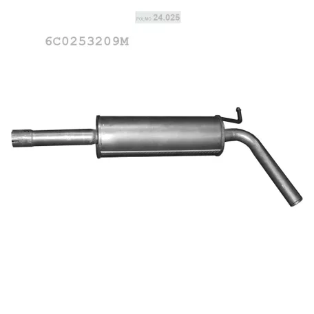 POLMO 24.025 - Kipufogó közép dob SKODA FABIA 1.0 (2014-2022)