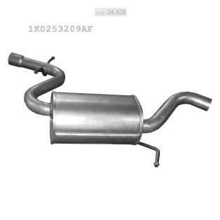   POLMO 24.028 - Kipufogó közép dob SKODA OCTAVIA 2.0 (2004-2008)