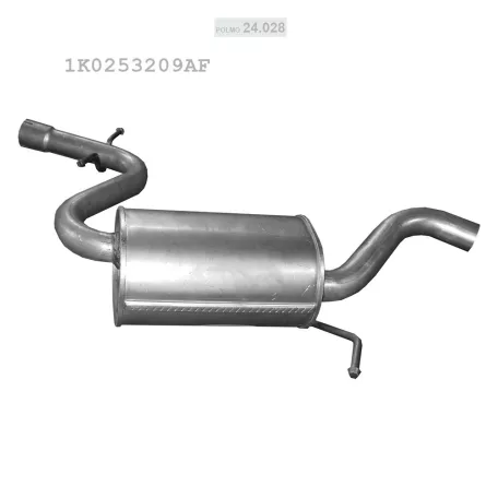 POLMO 24.028 - Kipufogó közép dob SKODA OCTAVIA 2.0 (2004-2008)