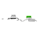 POLMO 24.035 - Kipufogó hátsó dob Seat Toledo / Skoda Rapid 1.0 TSi