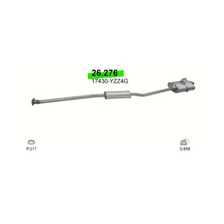 Polmo 26.276 – TOYOTA Picnic Középső kipufogó dob