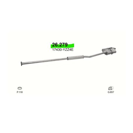 Polmo 26.279 – TOYOTA Picnic Középső kipufogó dob