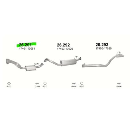 Polmo 26.291 – TOYOTA Land Cruiser Kipufogó első dob