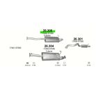 Polmo 26.300 – TOYOTA Land Cruiser Középső kipufogó dob