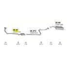 Polmo 26.97 – TOYOTA Corolla 1.3 1984-1987 kipufogó első dob